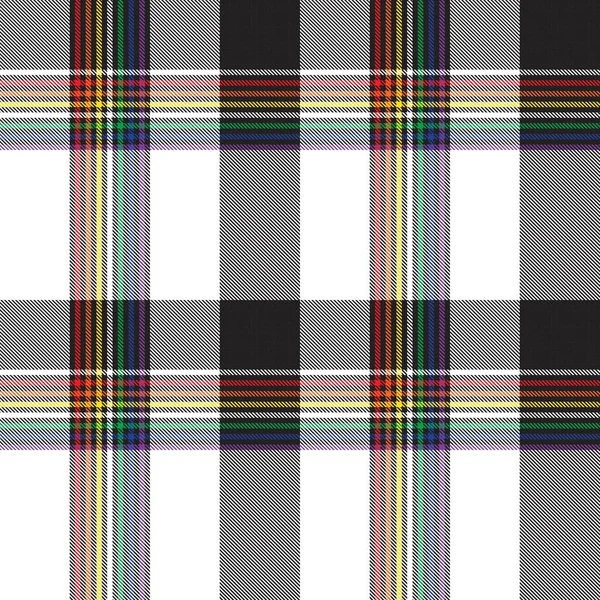 Rainbow Plaid Geruit Tartan Naadloos Patroon Geschikt Voor Mode Textiel — Stockvector