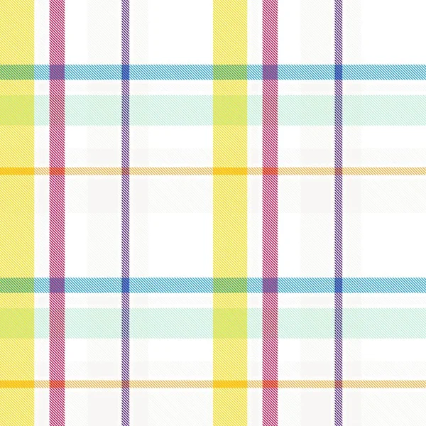 Rainbow Plaid Kostkovaný Tartan Bezešvý Vzor Vhodný Pro Módní Textil — Stockový vektor