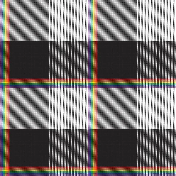 Rainbow Plaid Geruit Tartan Naadloos Patroon Geschikt Voor Mode Textiel — Stockvector