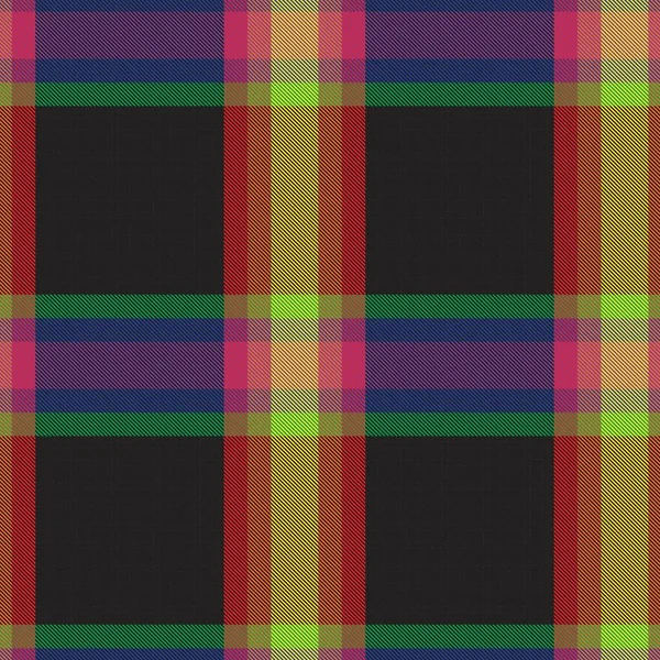 Rainbow Plaed Checked Tartan Seamless Paterial Appeared Fashion Textiles Graphics — стоковий вектор