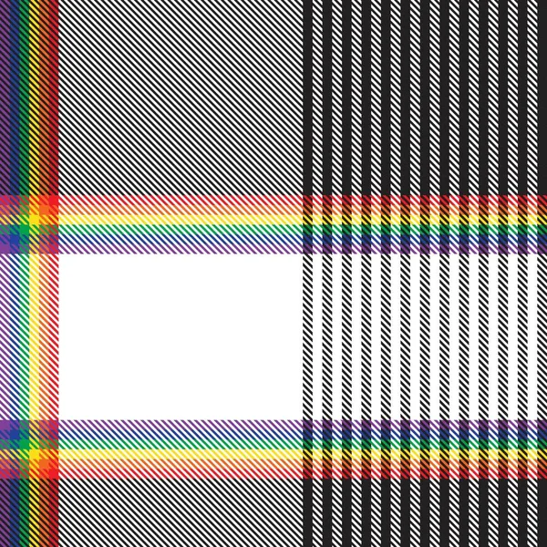 Rainbow Plaid Geruit Tartan Naadloos Patroon Geschikt Voor Mode Textiel — Stockvector