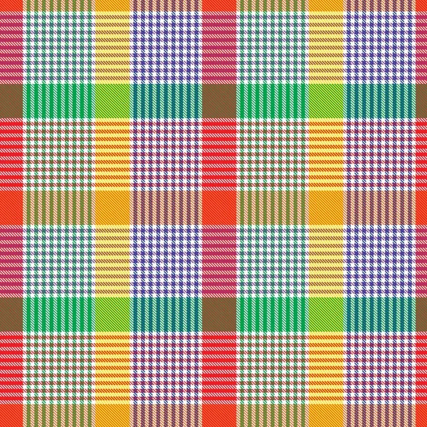 Rainbow Plaid Carreaux Motif Tartan Sans Couture Adapté Aux Textiles — Image vectorielle
