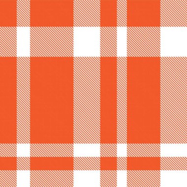 Moda tekstil ve grafikleri için uygun turuncu asimetrik ekose desenli kusursuz desen