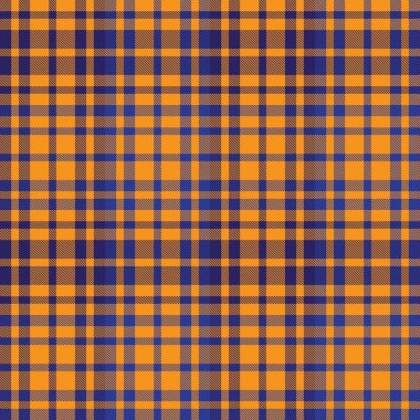 Moda tekstil ve grafikleri için uygun turuncu asimetrik ekose desenli kusursuz desen