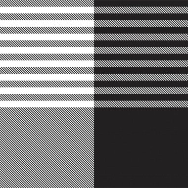 Moda tekstil ve grafikleri için uygun siyah ve beyaz asimetrik desenli