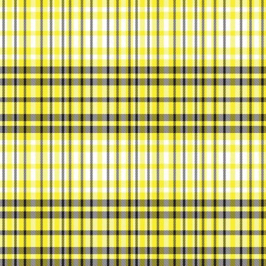 Moda tekstil ve grafikleri için uygun sarı asimetrik ekose desenli kusursuz desen