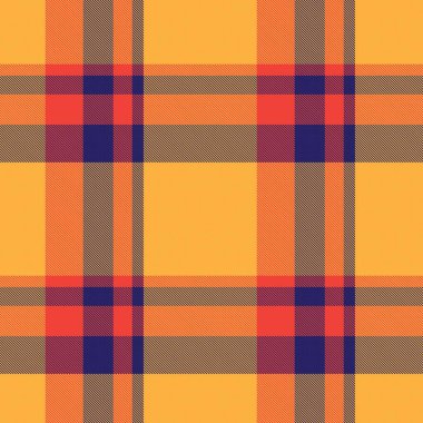 Moda tekstil ve grafikleri için uygun turuncu asimetrik ekose desenli kusursuz desen