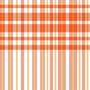Moda tekstil ve grafikleri için uygun turuncu asimetrik ekose desenli kusursuz desen