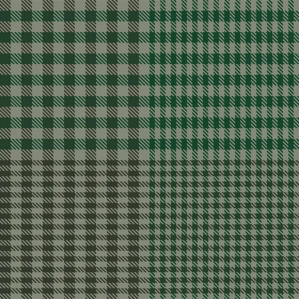 Green Asymmetric Plaid Textuur Naadloos Patroon Geschikt Voor Mode Textiel — Stockvector