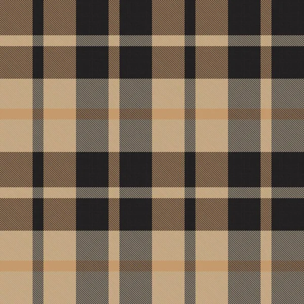 Hnědé Asymetrické Plaid Texturované Bezešvé Vzor Vhodný Pro Módní Textil — Stockový vektor