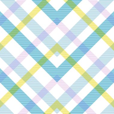 Gökkuşağı Pastel Sembol Ekoseli Moda tekstil ve grafikleri için uygun desensiz desen tasarımı