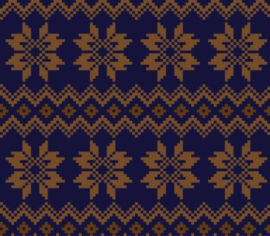 Moda tekstil, örgü ve grafikler için kahverengi Noel panayırı desenli arka plan