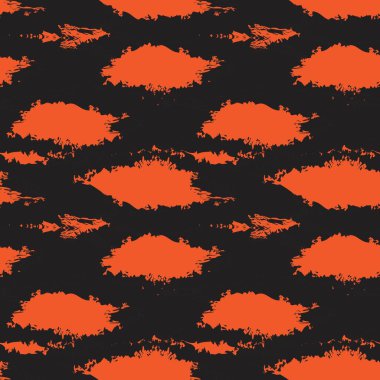 Moda baskıları, ev eşyaları, grafikler, arka planlar için turuncu fırça desenli kürk deseni tasarımı