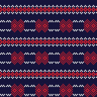 Moda tekstil, örgü ve grafikleri için kırmızı Noel panayırı desenli arka plan