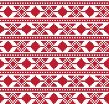 Moda tekstil, örgü ve grafikleri için kırmızı Noel panayırı desenli arka plan