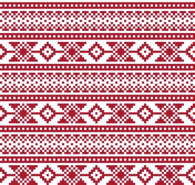 Moda tekstil, örgü ve grafikleri için kırmızı Noel panayırı desenli arka plan