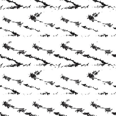 Moda baskıları, ev eşyaları, grafikler, arka planlar için siyah ve beyaz fırça desenli kürk deseni