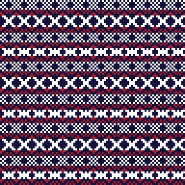 Moda tekstil, örgü ve grafikleri için kırmızı Noel panayırı desenli arka plan