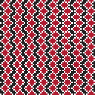 Kırmızı Argyle, elmas şekilli kusursuz arkaplan moda tekstil, örgü, grafik için uygun