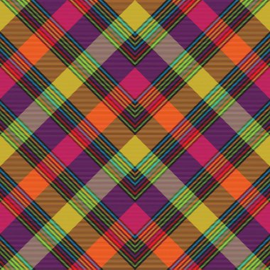 Gökkuşağı Sembol Ekoseli Tartan. Moda tekstil ve grafikleri için uygun desensiz desen tasarımı.