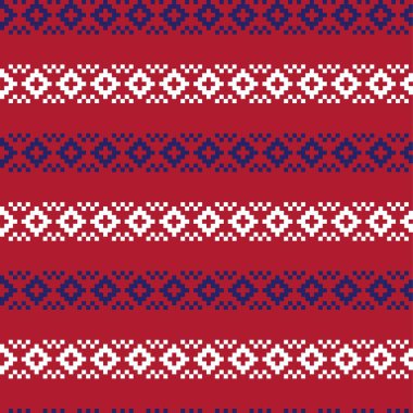 Moda tekstil, örgü ve grafikleri için kırmızı Noel panayırı desenli arka plan