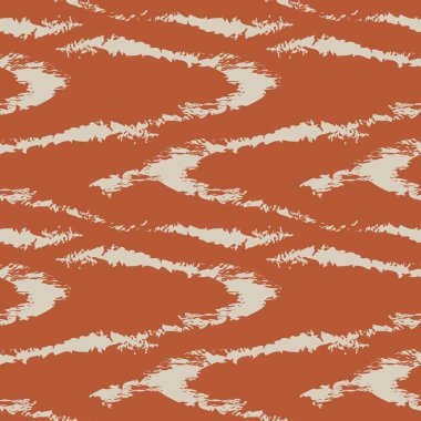 Moda baskıları, ev eşyaları, grafikler, arka planlar için turuncu fırça desenli kürk deseni tasarımı