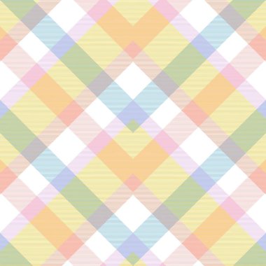 Gökkuşağı Pastel Sembol Ekoseli Moda tekstil ve grafikleri için uygun desensiz desen tasarımı