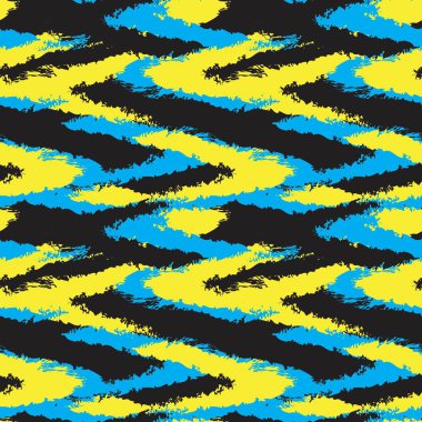 Moda baskıları, ev eşyaları, grafikler, arka planlar için mavi fırça desenli kürk deseni tasarımı