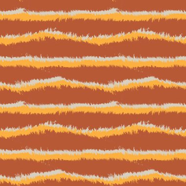 Moda baskıları, ev eşyaları, grafikler, arka planlar için turuncu fırça desenli kürk deseni tasarımı