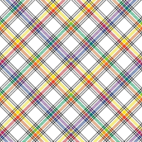 Rainbow Chevron Plaid Tartan Текстурированный Бесшовный Дизайн Шаблона Подходит Моды — стоковый вектор