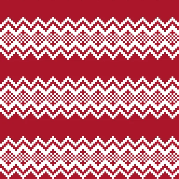 Moda Tekstil Örgü Grafikleri Için Kırmızı Noel Panayırı Desenli Arka — Stok Vektör