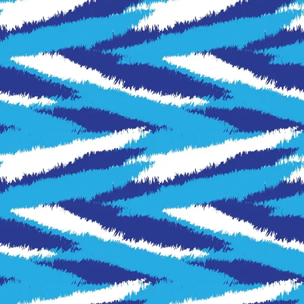 Disegno Del Modello Pelliccia Pennello Blu Stampe Moda Articoli Casa — Vettoriale Stock