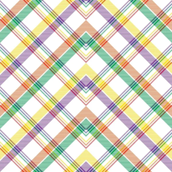 Rainbow Chevron Plaid Tartan Strutturato Design Senza Cuciture Adatto Tessuti — Vettoriale Stock