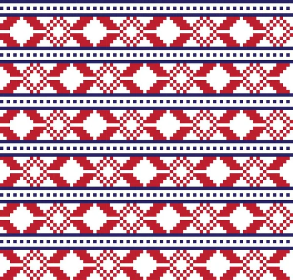 Rouge Fond Motif Île Noël Équitable Pour Les Textiles Mode — Image vectorielle