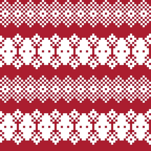 Fondo Patrón Isla Feria Navidad Roja Para Textiles Moda Prendas — Vector de stock