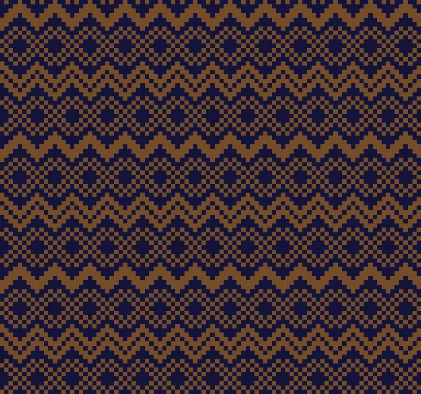 Brown Christmas Fair Isle Patterial Background Fashion Textiles Knitwear Graphics — 스톡 벡터