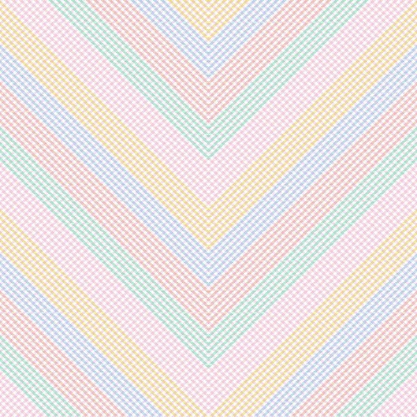 Tęcza Pastel Chevron Plaid Tartan Teksturowany Bezszwowy Wzór Projekt Nadaje — Wektor stockowy