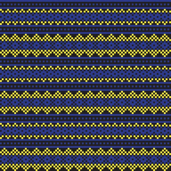 ファッションテキスタイル ニットウェア グラフィックのための黄色のクリスマスフェア島のパターンの背景 — ストックベクタ
