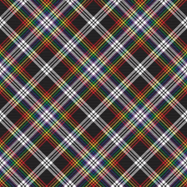 Szivárvány Chevron Plaid Tartan Texturált Varrat Nélküli Minta Design Alkalmas — Stock Vector