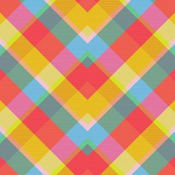 Rainbow Pastel Chevron Plaid Tartan Texturé Design Sans Couture Adapté — Image vectorielle