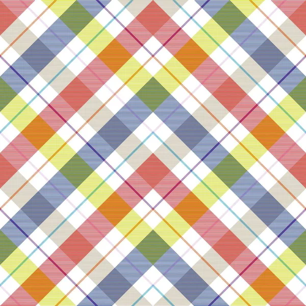 Rainbow Pastel Chevron Plaid Tartán Texturizado Diseño Patrón Sin Costuras — Archivo Imágenes Vectoriales