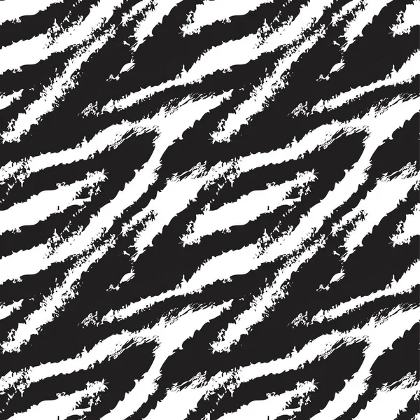 Black White Brush Stroke Fur Pattern Design Fashion Prints Homeware — Stockový vektor