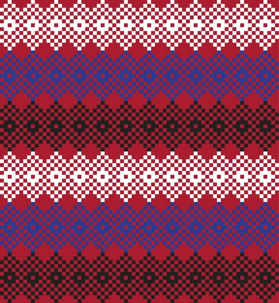 Feira Natal Vermelho Fundo Padrão Ilha Para Têxteis Moda Malhas — Vetor de Stock