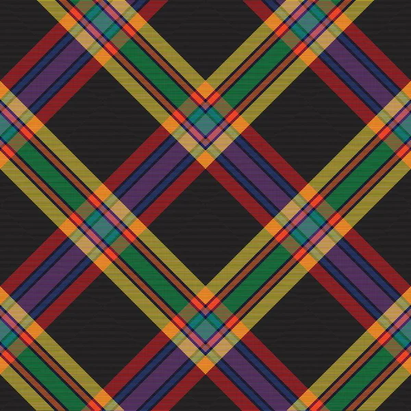 Rainbow Chevron Plaid Tartan Texturiertes Nahtloses Muster Für Modetextilien Und — Stockvektor