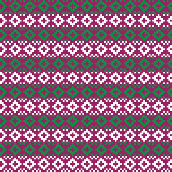 Lila Karácsonyi Vásár Szigetmintás Háttér Divat Textíliák Kötött Grafikai — Stock Vector