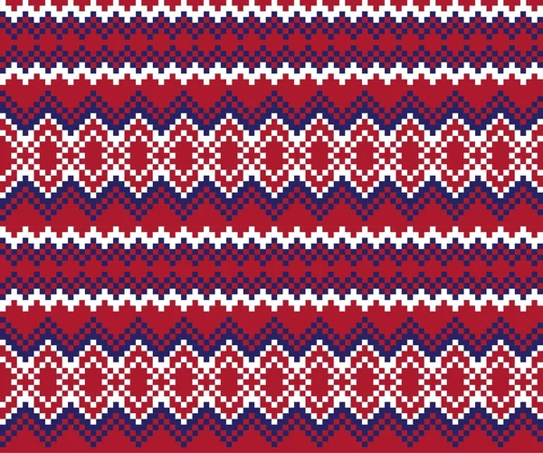Czerwony Boże Narodzenie Targi Wzór Tło Dla Tekstyliów Mody Dzianiny — Wektor stockowy