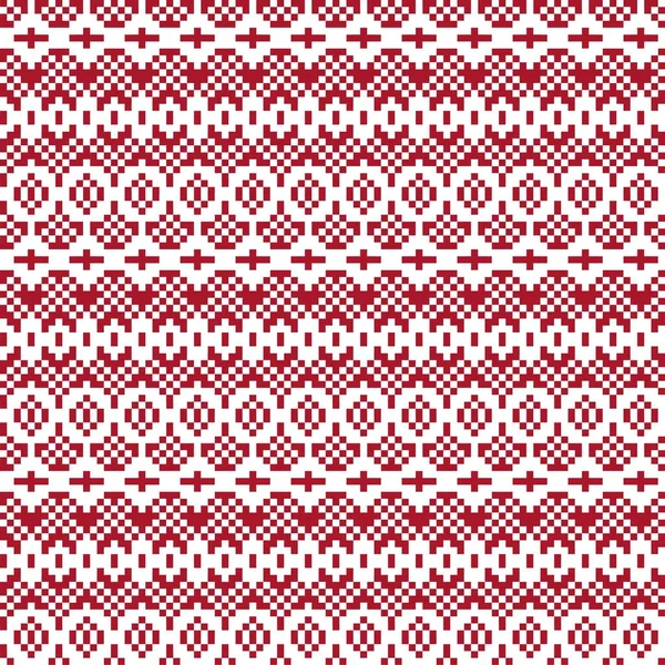 Rouge Fond Motif Île Noël Équitable Pour Les Textiles Mode — Image vectorielle
