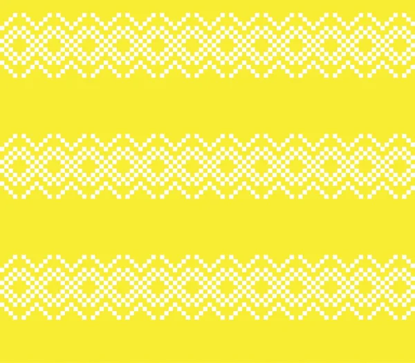 Fondo Amarillo Patrón Isla Feria Navidad Para Textiles Moda Prendas — Vector de stock