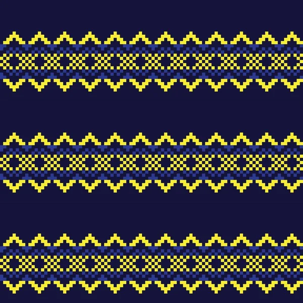 Жовтий Різдвяний Ярмарок Острівний Візерунок Модного Текстилю Трикотажу Графіки — стоковий вектор