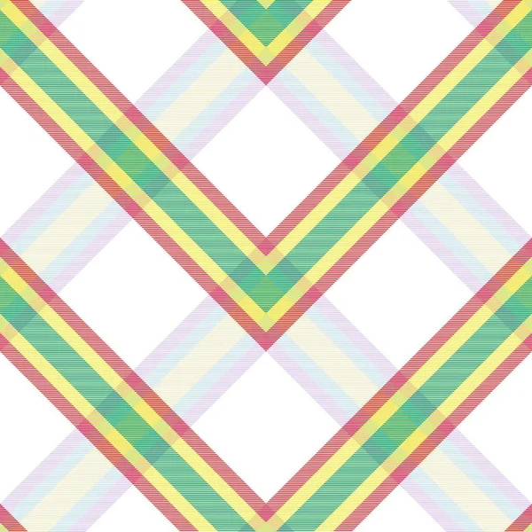 Rainbow Chevron Xadrez Tartan Texturizado Design Padrão Sem Costura Adequado — Vetor de Stock